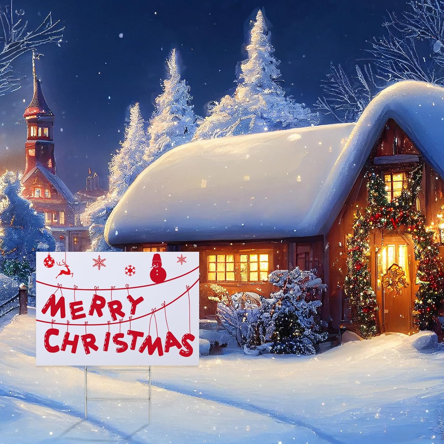 Leinuosen 10 Sets Corrugated Plastic Signs 24 x 36 Inch Blank Yard Signs with H Stakes White Corrugated Sale Sign Sheet Poster Board for Party Decorations Open Business Garage Rent House Estate Sale