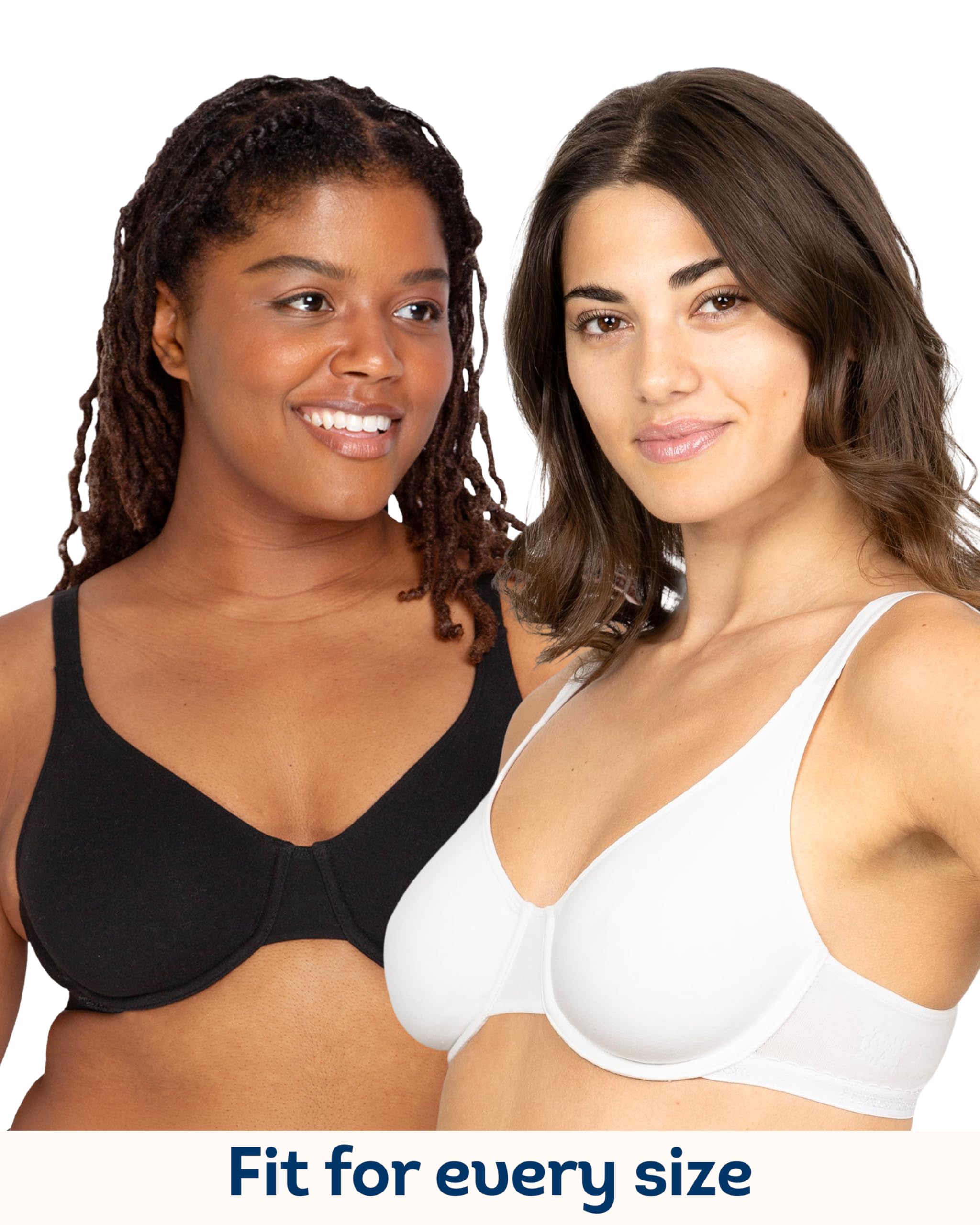 Fruit of The Loom Soutien-Gorge en Coton Stretch Ultra Confortable Soutien-Gorge de T-Shirt Femme (Lot de 3)