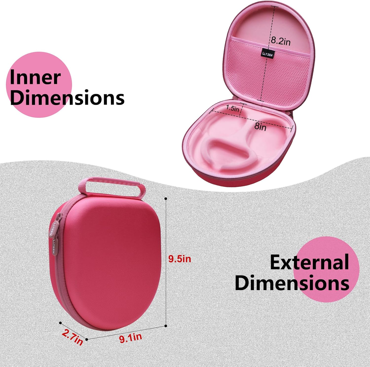 LTGEM Case Compatible with Razer Barracuda X Gaming & Mobile Headset(2022 & 2021Model), Pink image 2 of 8 B0DHZJQ95Q