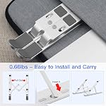 Adjustable Laptop Stand, Portable Folding Laptop Riser, 7-Levels Ventilated Aluminum Laptop Holder for Desk, Ergonomic Universal Computer Stand, Compatible with 9-17" Laptop, Silver