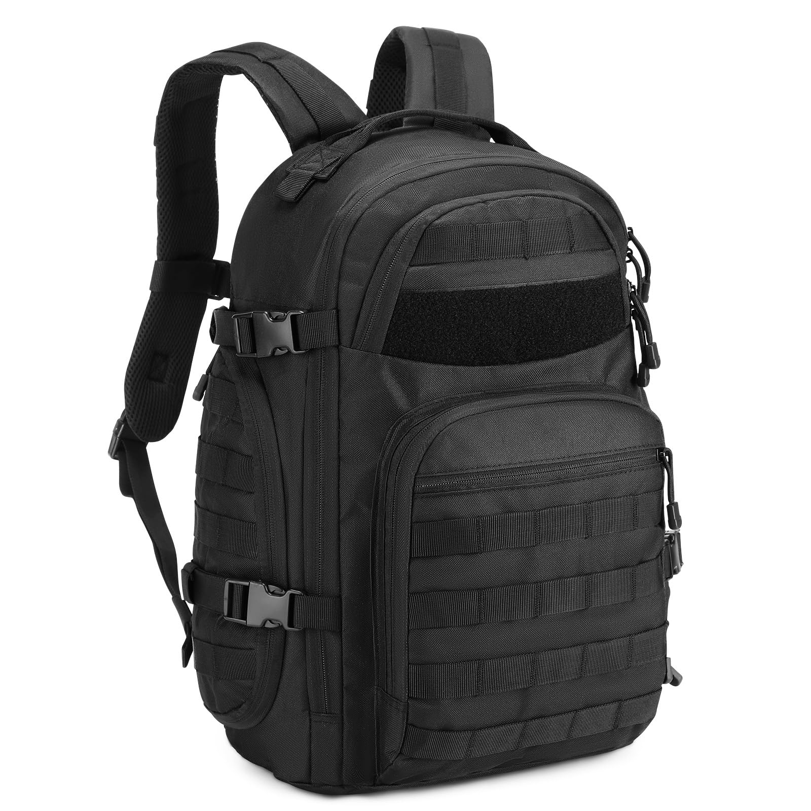 Explokit 30L Military Tactical Backpack Molle Army Daypack 3 Day Bug Out Bag for Men's Hiking Trekking Hunting Rucksack (A-Black)