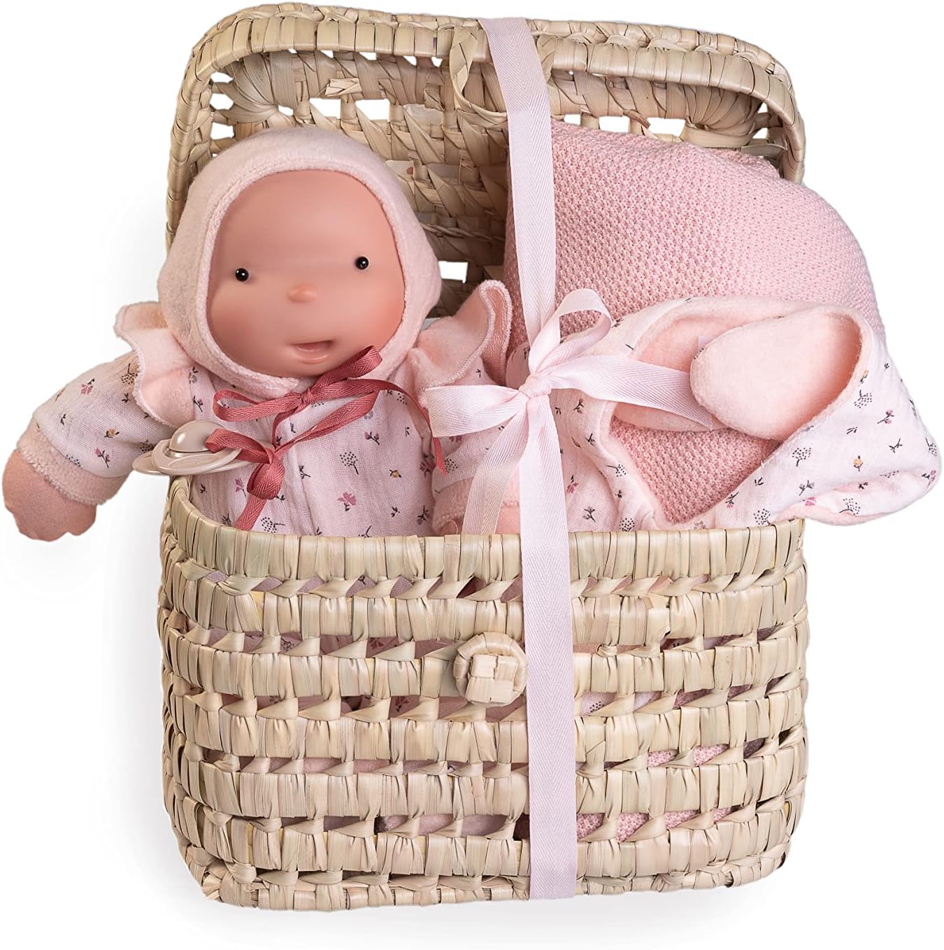 Antonio JuanMuñecas - Basket with Ariel for Dads and Baby - Organic Doll