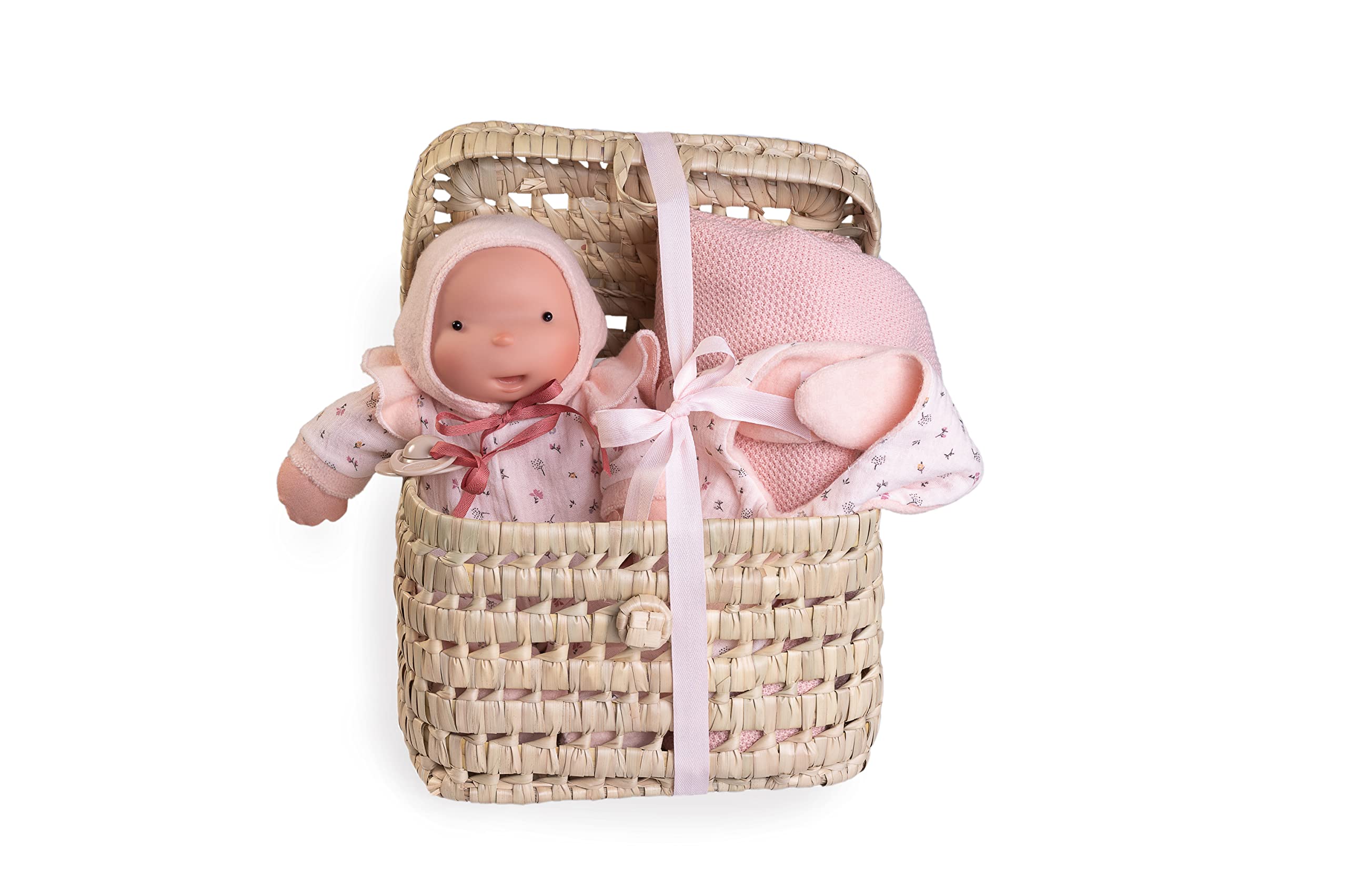 Antonio JuanMuñecas - Basket with Ariel for Dads and Baby - Organic Doll