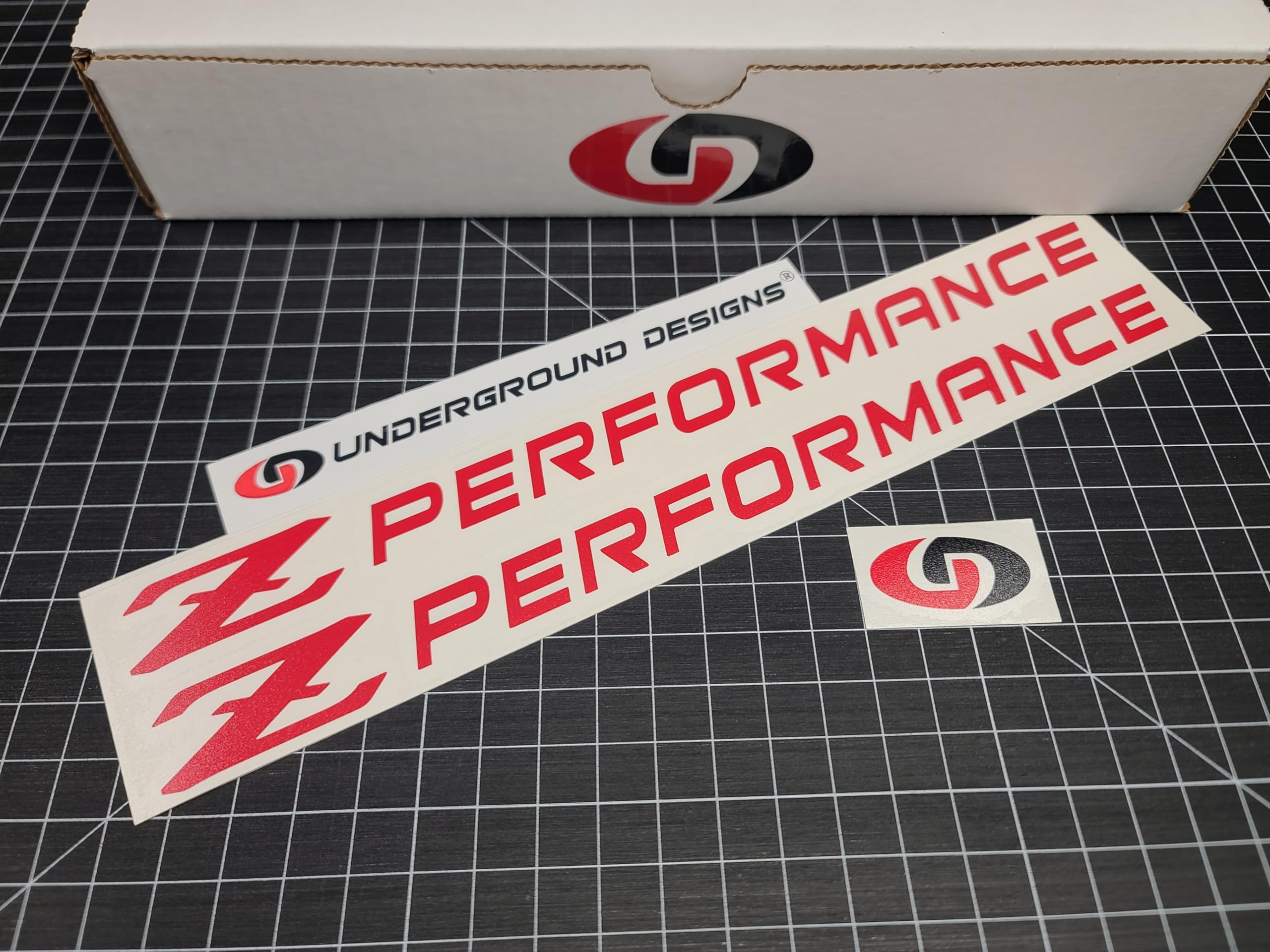 Z Performance Decals (2-Pack) Racing Hood Fender Window Stickers Fits Nissan Z 350Z 370Z (Gloss Red, 1.0" H x 11.5" L)