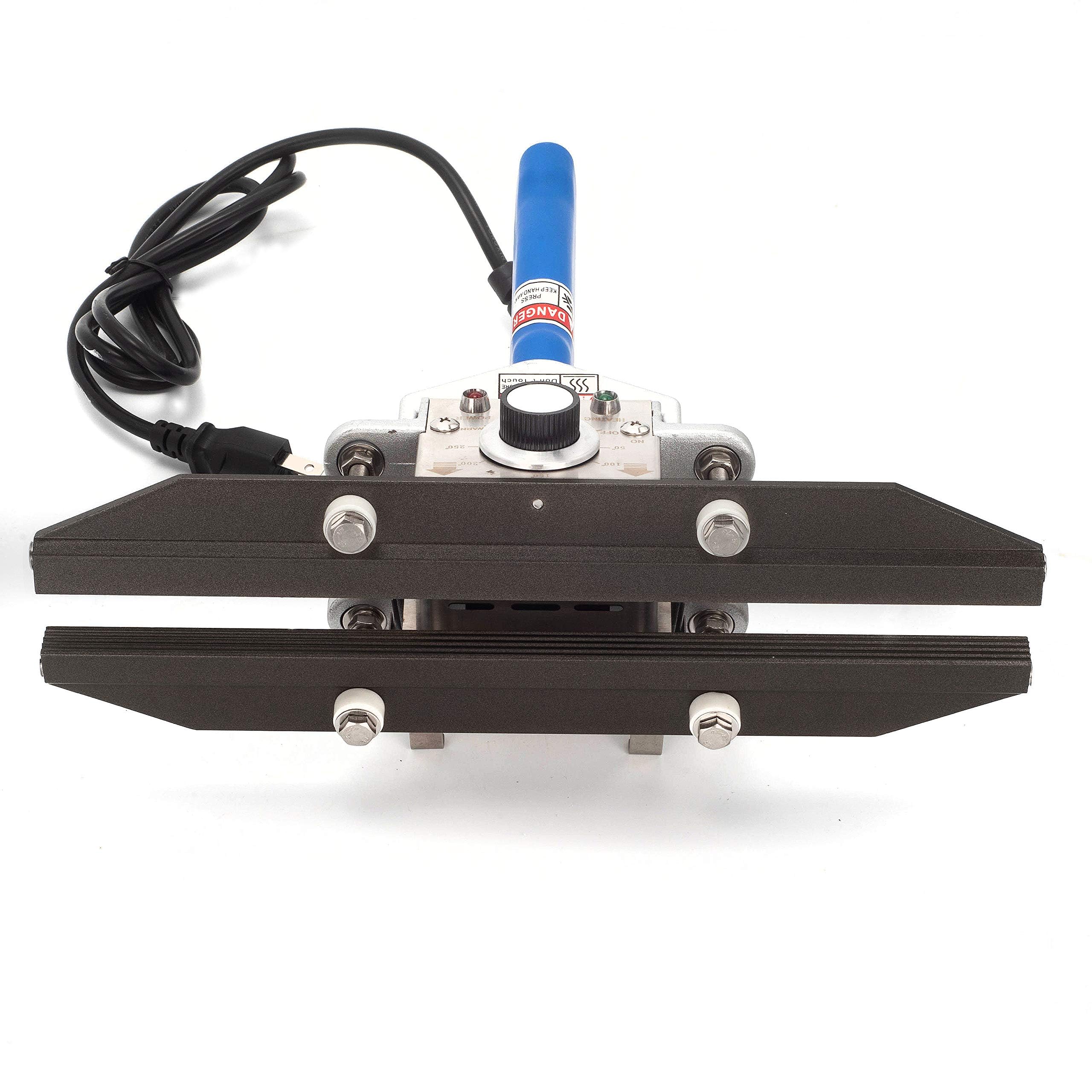 SUSEMSE FKR-300 Sellador térmico portátil de mano, 550 W, azul, manual, acero inoxidable, sellador, sellador al vacío