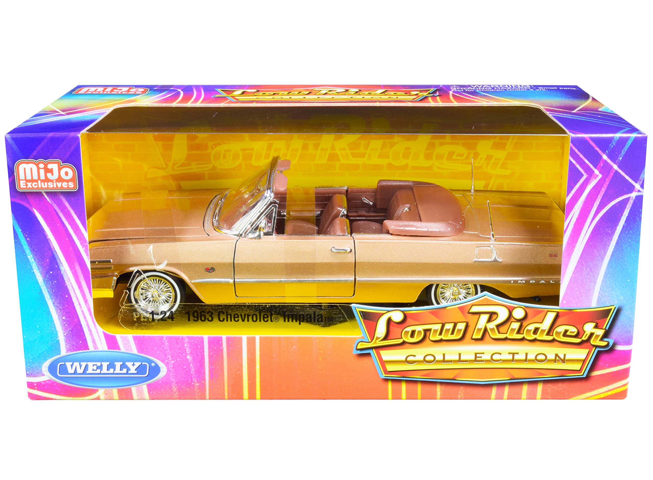 1963 Chevy Impala Convertible Gold Low Rider Collection 1/24