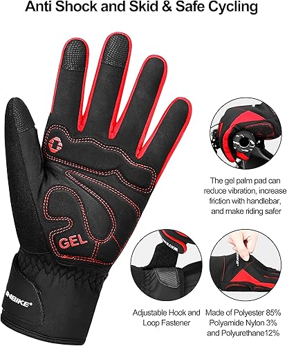 Miniatura 3 de INBIKE Men's Winter Cold Weather Thermal Windproof Gel Bike Gloves