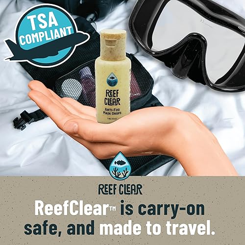 Miniatura 7 de Reef Clear Anti-Fog Mask Drops  Sin desgarros, desempañador seguro para arrecifes para máscaras de esnórquel y buceo  1.0 fl oz  Biodegradable,