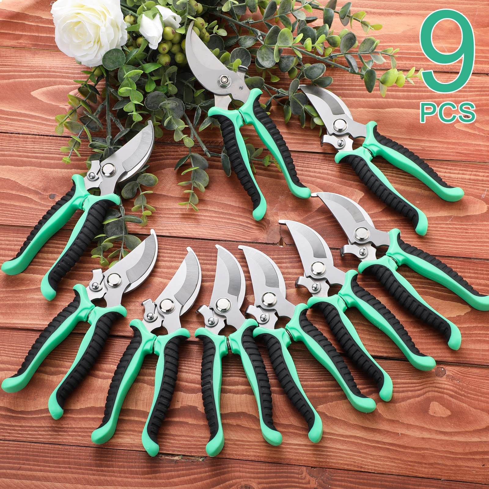Amazon.com : Lothee 9 Pcs Garden Shears Pruning Garden Clippers Bulk Bypass  Pruner Heavy Duty for Gardening Hedge Plant Cutting Flower Scissors for Tree  Trimming Bonsai Cutting Fruits Picking(Green) : Patio, Lawn