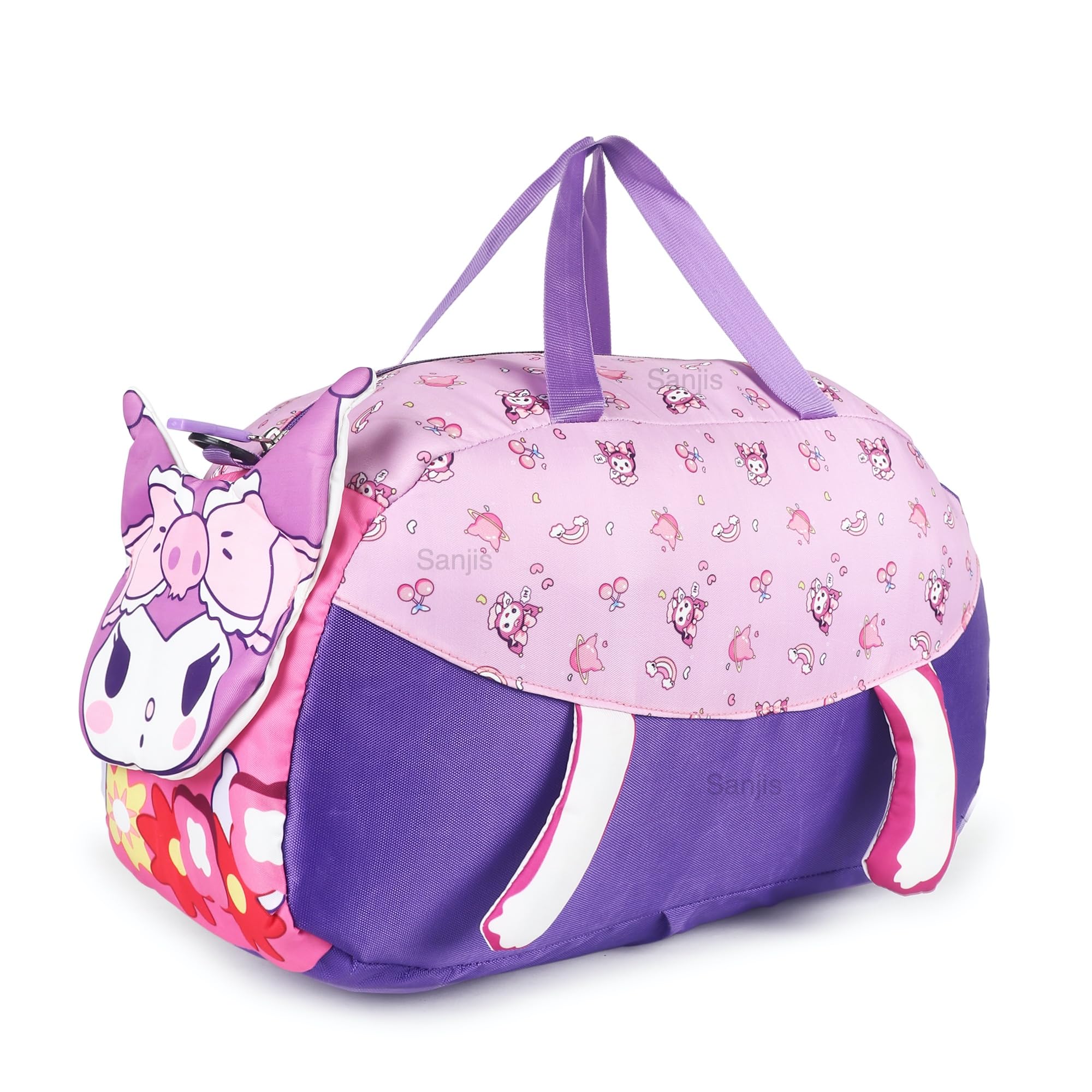 sanjis enterprise Kids Cartoon Travel Duffle Bag for Girls | Lightweight Overnight & Gym Bag | Cute Printed Weekend Bag for School Trips & Travel-picture-35