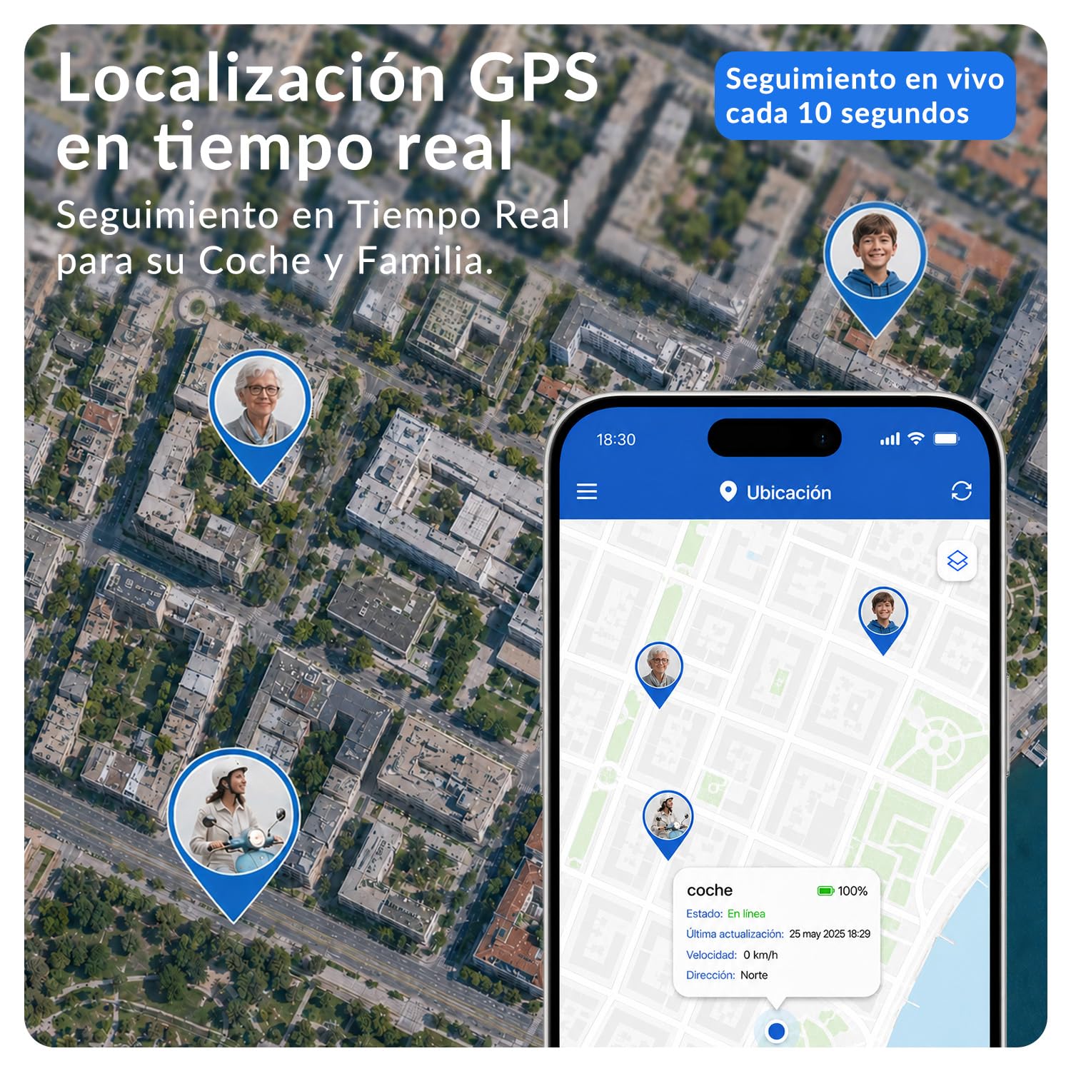 4G Mini Localizador GPS para Niños y Personas Mayores, Seguimiento en Tiempo Real, Historial de Rutas y Alarmas, Batería de hasta 15 días, Geocerca, Rastreador GPS Pequeño con Iman para Coche, Moto