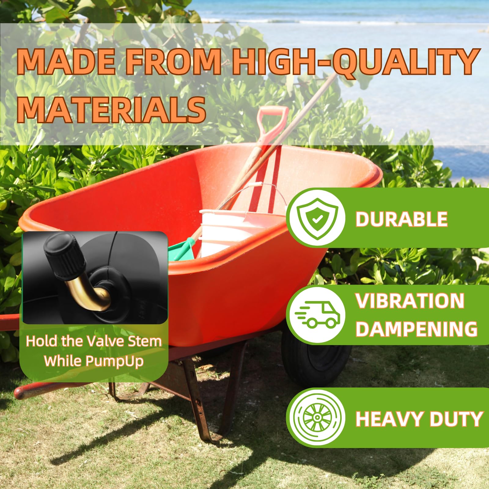 2 Pack Heavy Duty 3.00/3.25-8 with TR87 Bent Metal Valve stem Replacement Inner Tubes for pneumatic wheelbarrow wheel,cart wheel - Image 3