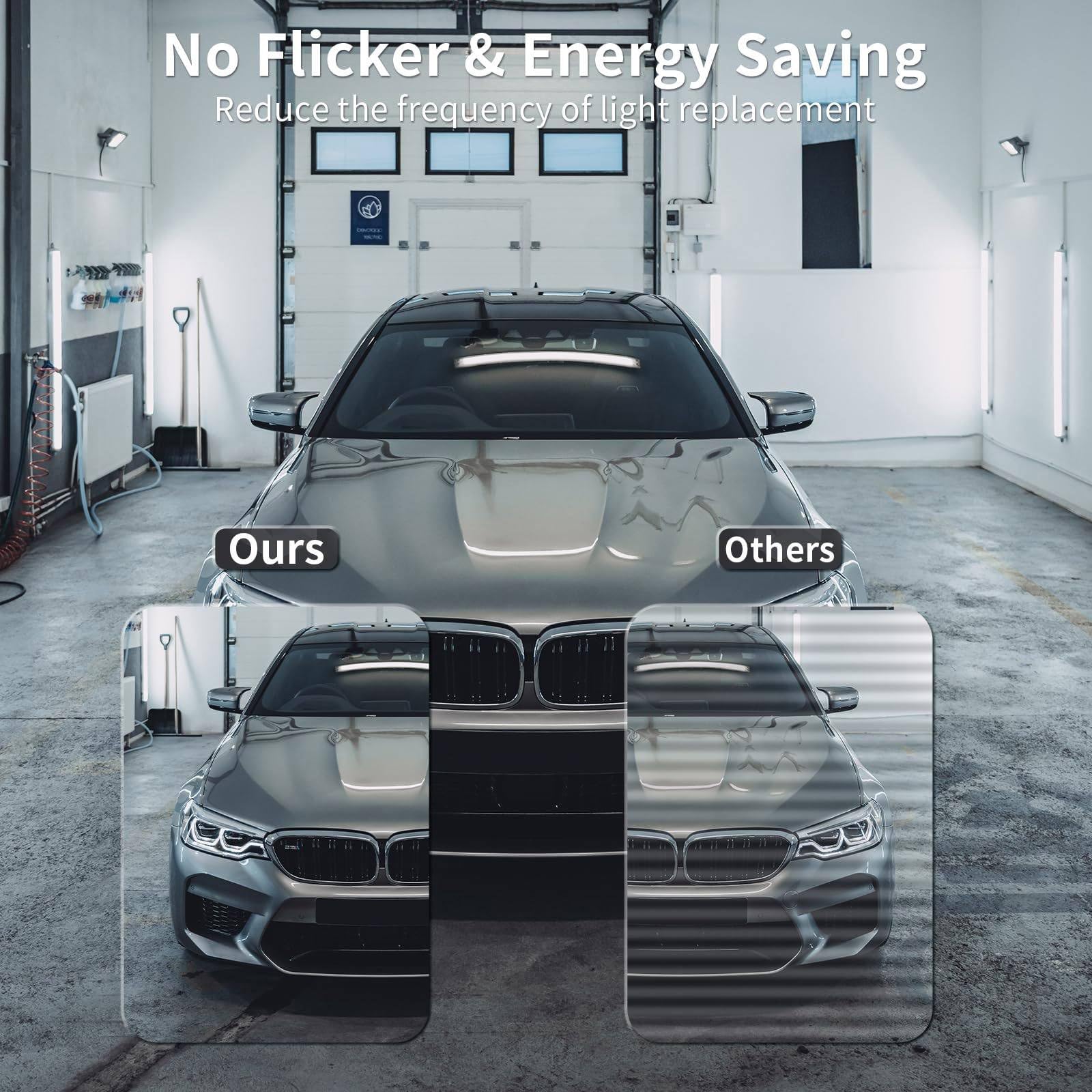 14 Hexagonal LED Garage Lights 65000K Pure White Light Honeycomb Lights for Garage Workshop Car Beauty Shop Exhibition — view 5