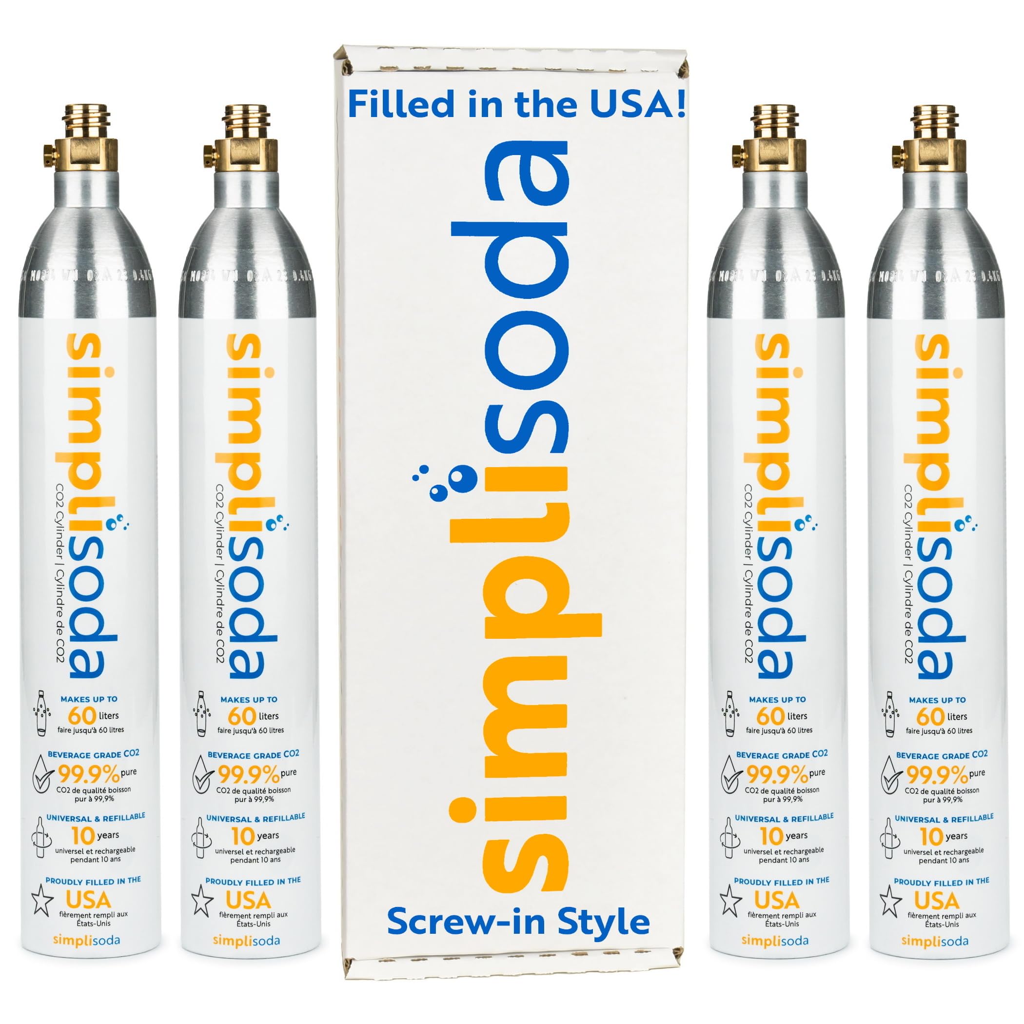Amazon.com: Simpli Soda 60L CO2 Canister Cylinders - Compatible w
