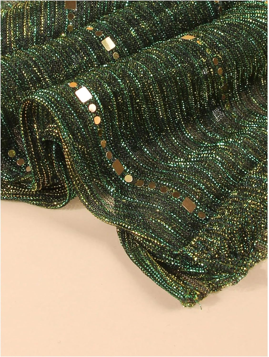 MakeMeChic Women's Sequin Sparkly Scarves Lightweight Wrap Scarfs for Evening Dresses - Image 2