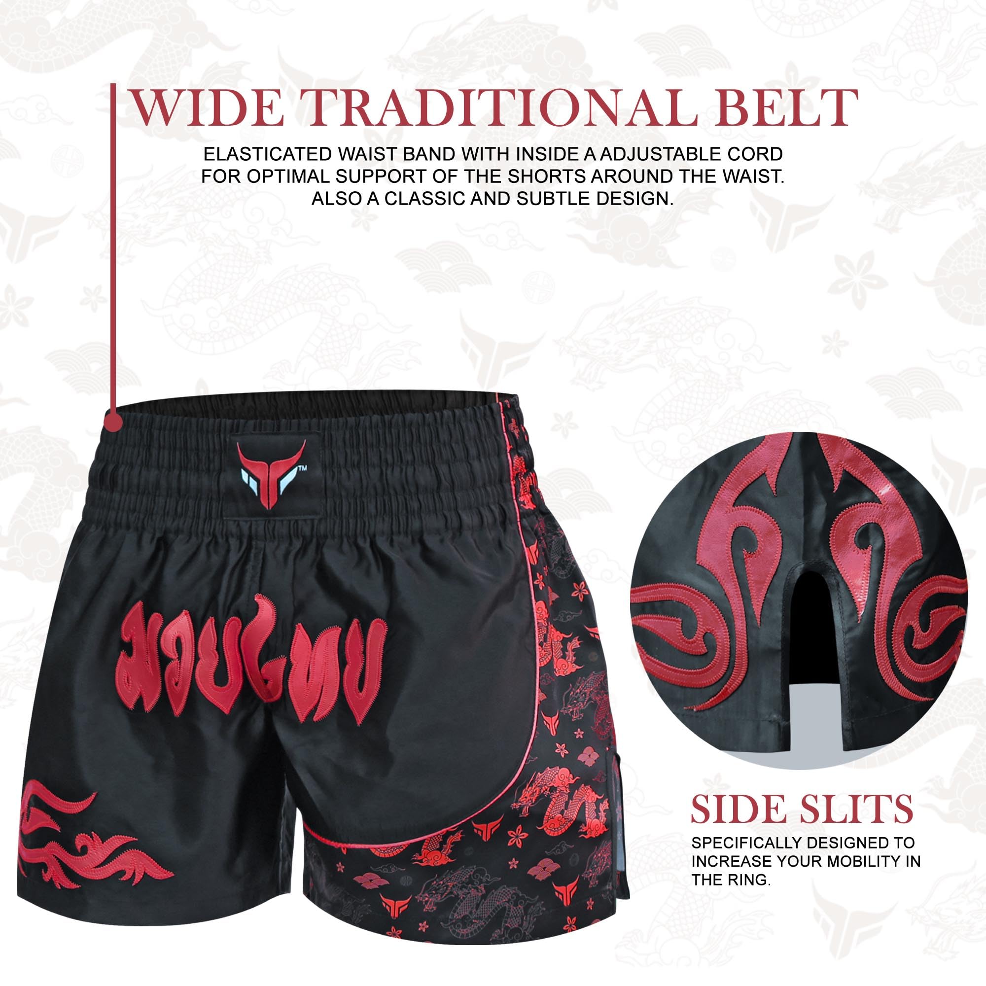 Mytra Fusion Shorts de Kickboxing para Hombre Slim Fit Short Length – Pantalones Cortos Muay Thai para MMA, Grappling, Artes Marciales y Combate en Jaula