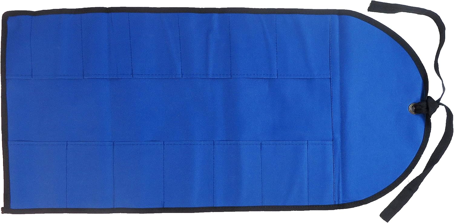 Taytools Polyester Canvas 14 Pocket Chisel Carving Tool Roll Staggered Pockets 768556 Overall