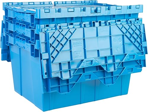 Hudson Exchange Contenedor de distribución de 21.9 x 15.2 x 12.8 pulgadas (paquete de 1) con tapa con bisagras, grismarrón disponible en Yaxa Colombia