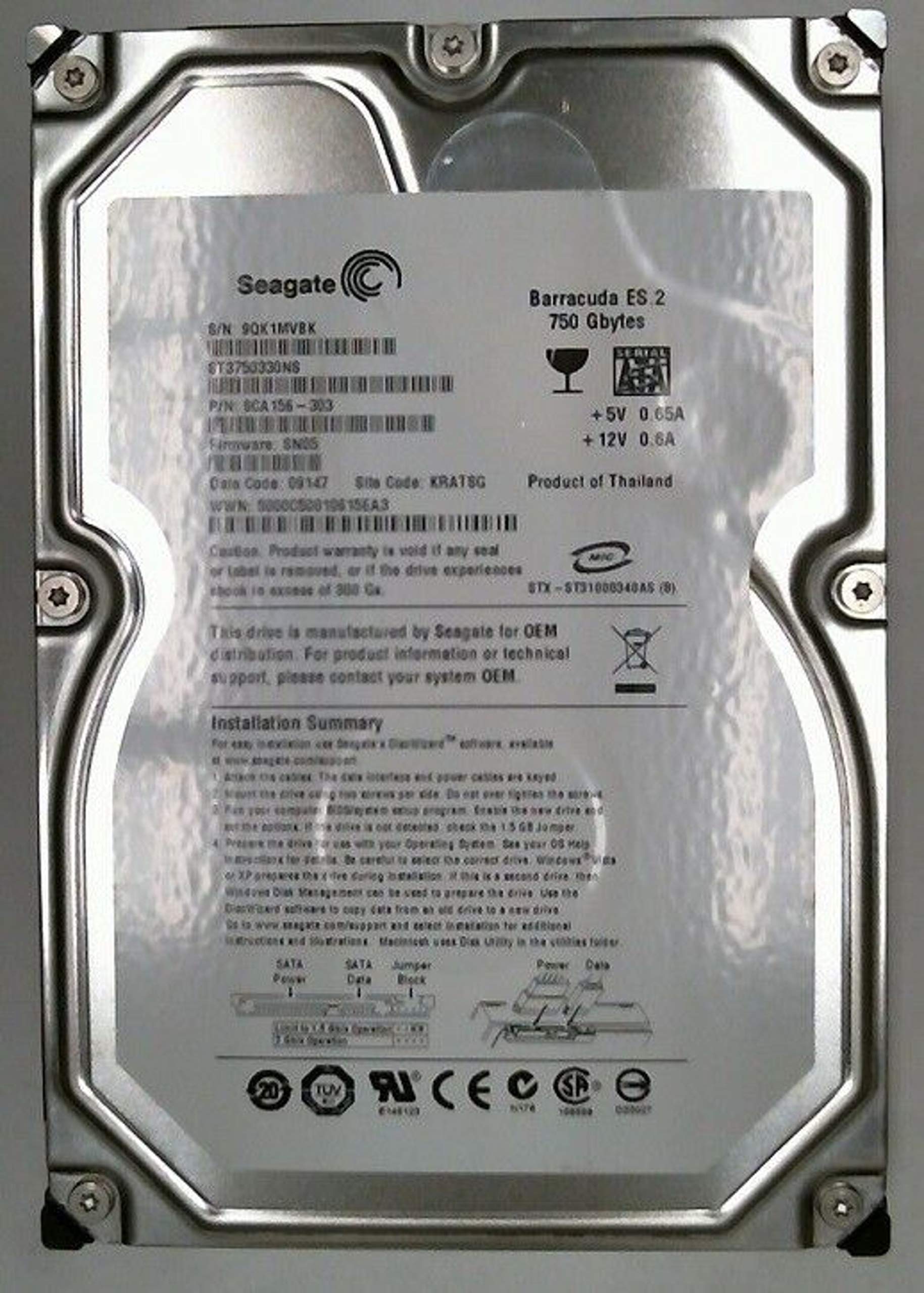ST3750330NS FW3.SN05 Parts for Data Recovery, ersatzteile