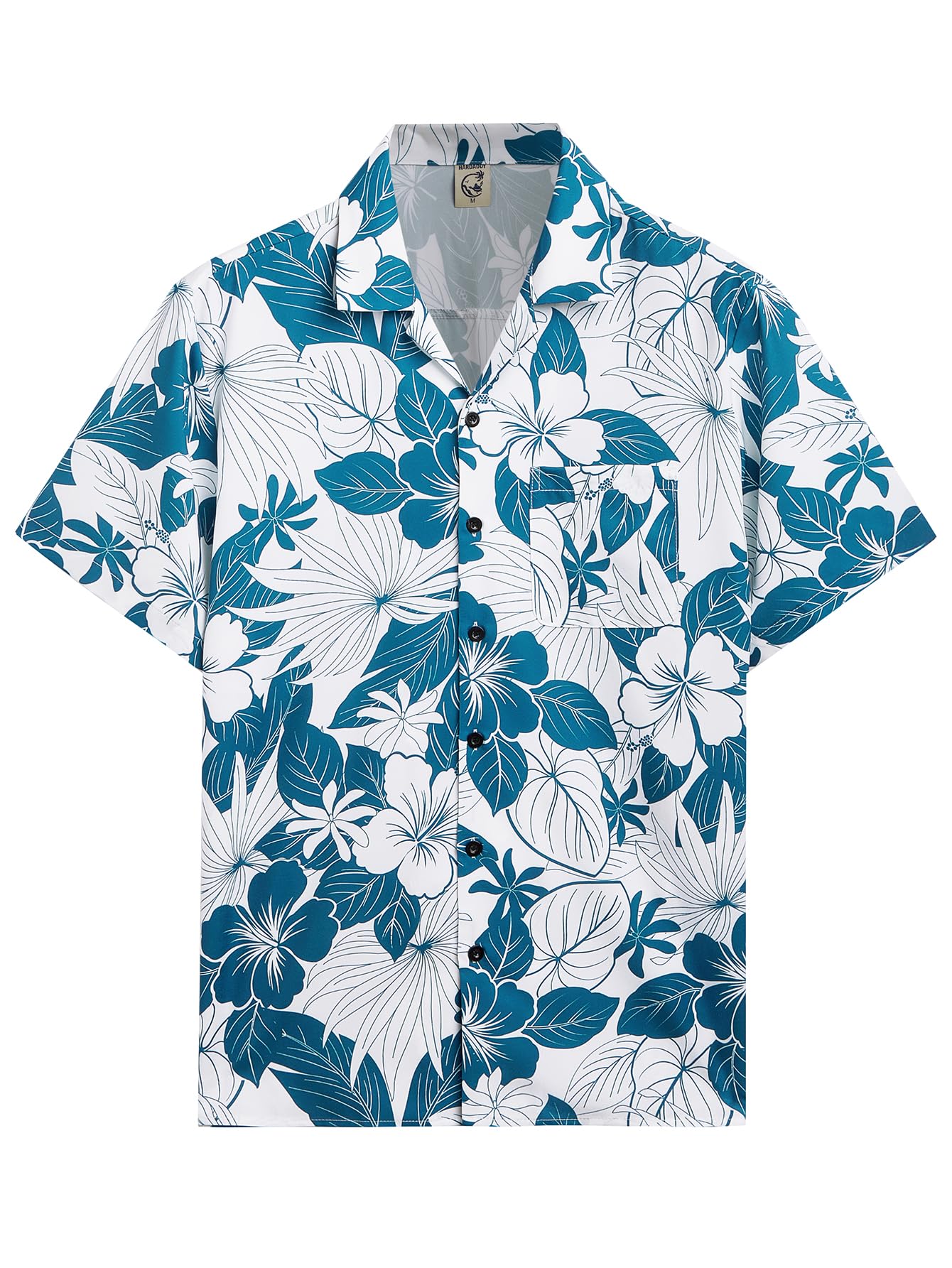 Hardaddy Men's Camp Collar Retro Vintage Bowling Button Down Shirt with Pocket Casual Short Sleeve Beach Shirts Summer