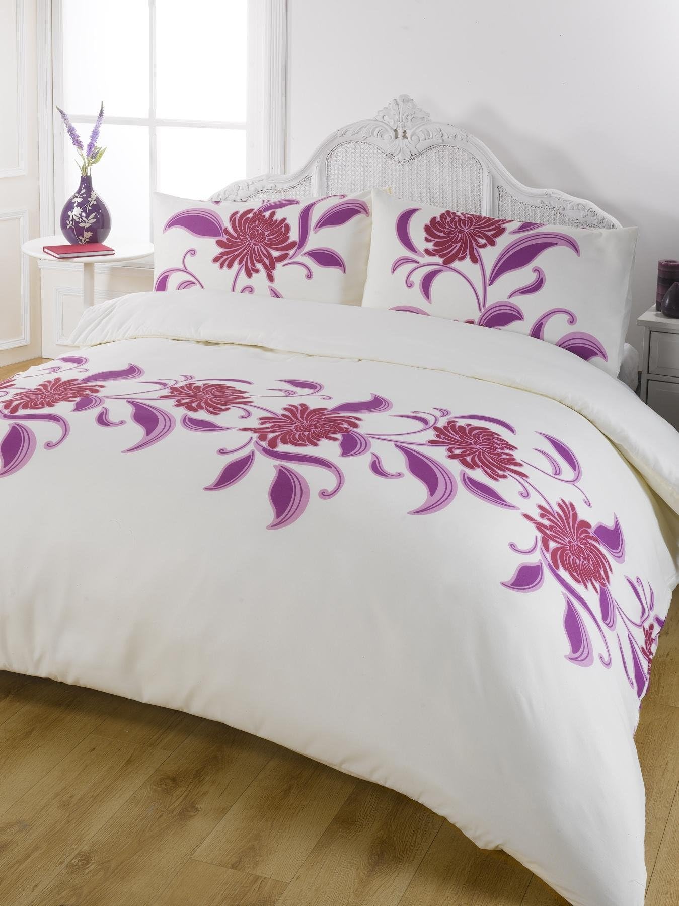 Duvet Cover Bedding Set - Exquisite Raspberry - Double