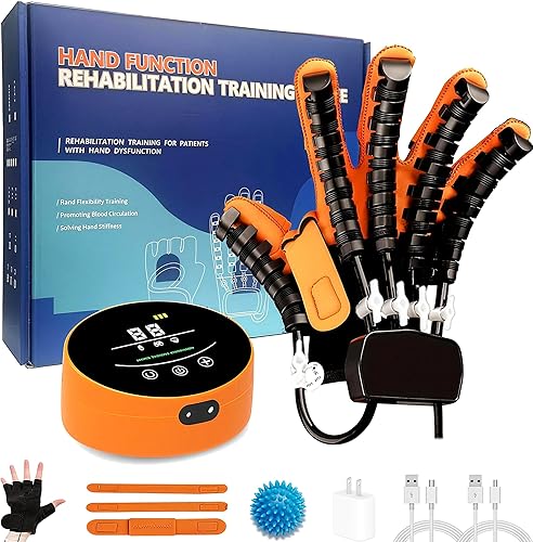 Rehabilitation Robot Gloves for Stroke Recovery, Auto Finger Exerciser for Assisted Hand Training and Hand Function Rehabilitation