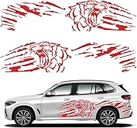 Vista 8 de 1 Juego Gráficos de Lobo Corriendo Calcomanía para Carrocería de Automóvil Calcomanía de Lobo Autoadhesiva Carreras Deportes Calcomanía para Puerta