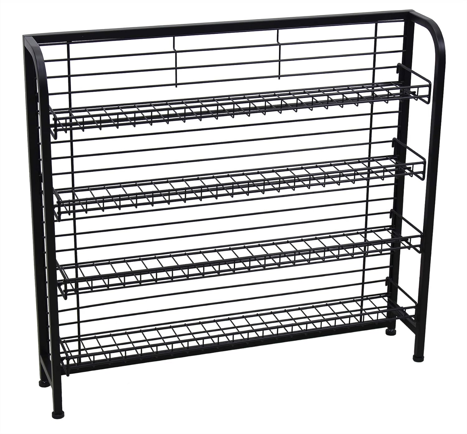 4-Shelf Undercounter Wire Display; Overall Dimensions 37 1/2 W x 34 H x 7 1/2 D (B3633-6)