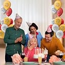 The Magic Balloons-Celebrate Your Mom Birthday In Style With 30 Piece Red, Silver And Gold Latex Perfect For Party Decorations Creating A Festive Atmosphere gallery image