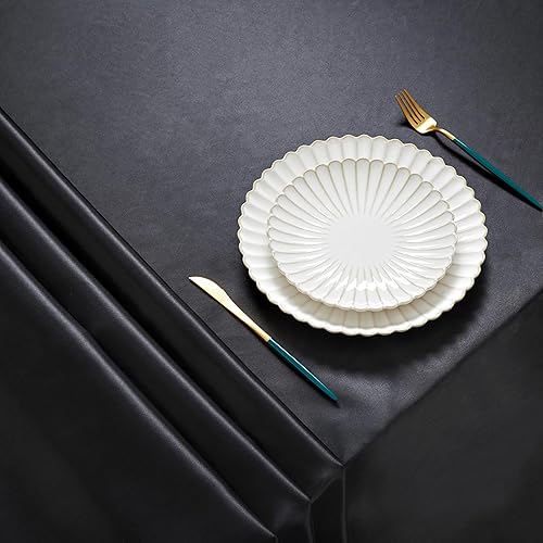 Miniatura 3 de Paquete de 1 mantel rectangular resistente a las manchas, sin arrugas, suave y sedoso, mantel de comedor de satén para comedor, uso en interiores y