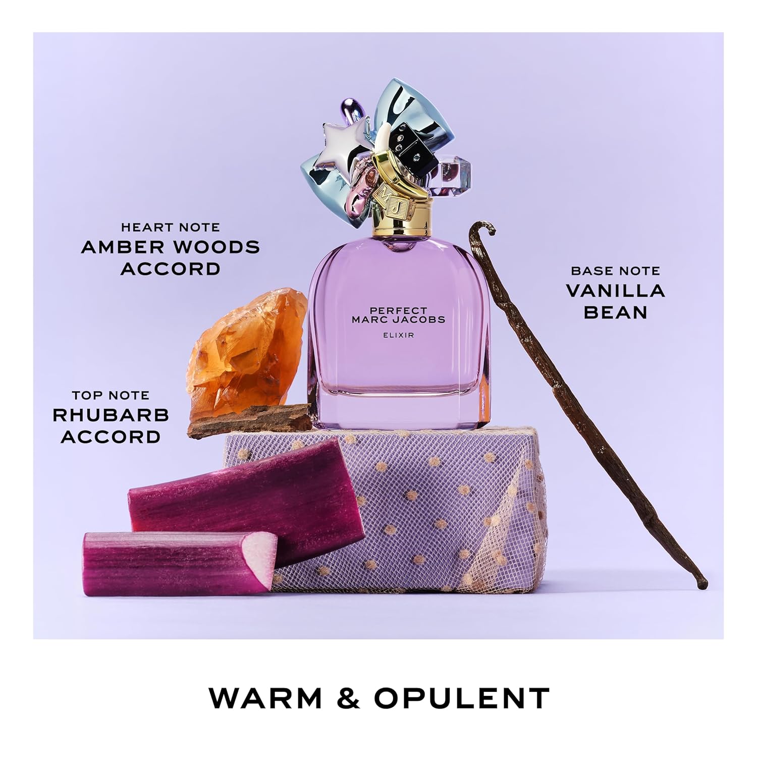 Marc Jacobs Perfect Elixir Eau de Parfum – Ambery Floral Women's Perfume – With Notes of Purple Rhubarb, Golden Amber Woods & Vanilla Bean Extract - Vegan Fragrance - Image 2