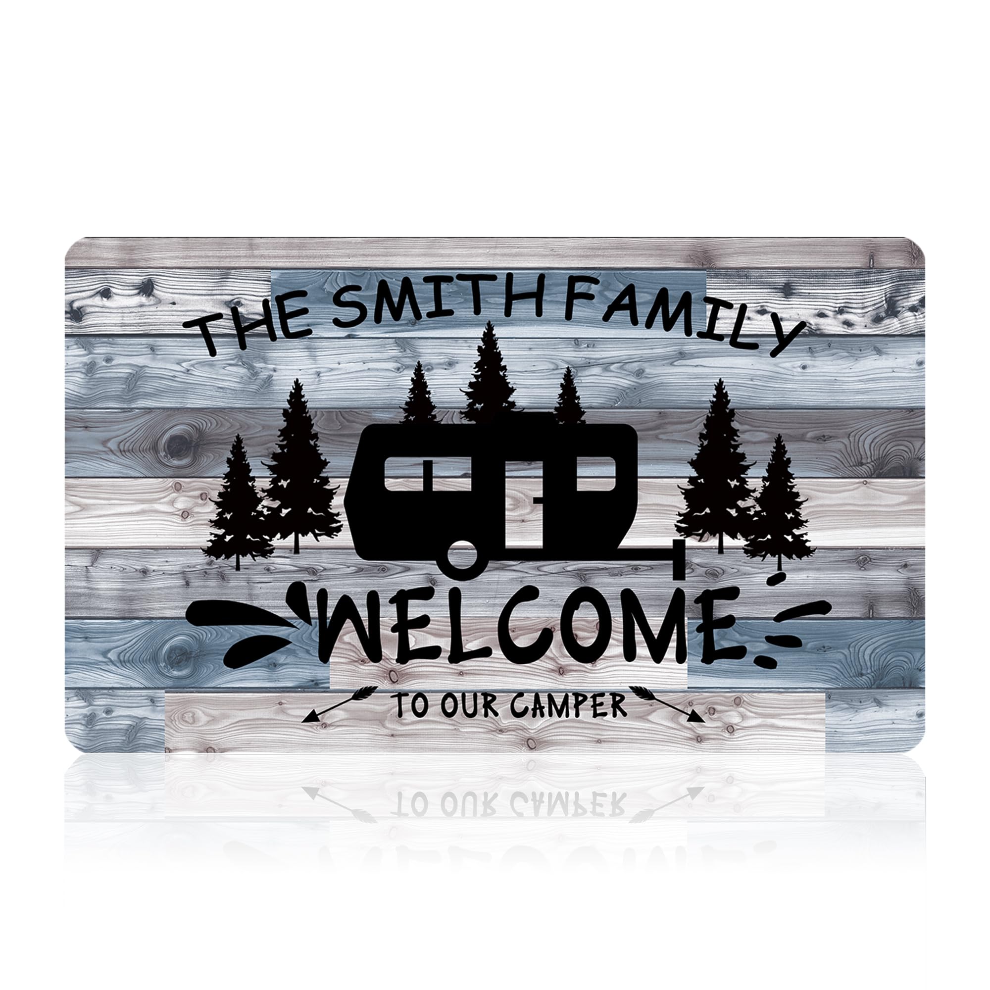 Differ More Custom Camping Door Mat with Name, Personalized Trailer Mat for Camper Lover, Unique Gift for Rv Outside, Made in USA (24 * 16 inch)