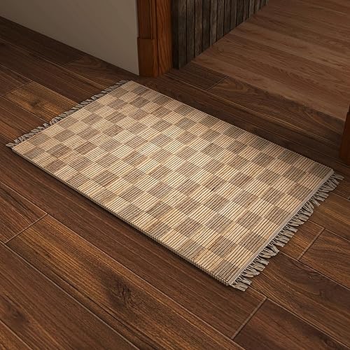 Miniatura 3 de Alfombra de yute de 5 x 8 pies, alfombra tejida a mano, alfombra de yute firmemente tejida para sala de estar, dormitorio, cocina, comedor y granja,