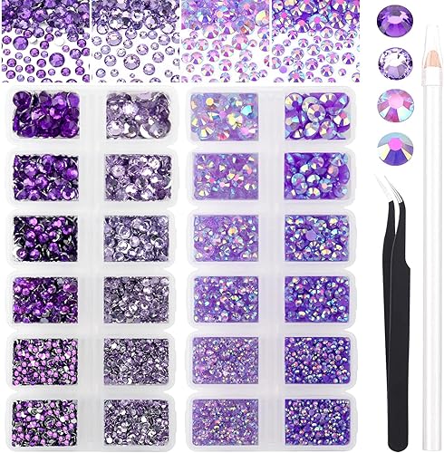 Miniatura 8 de 15000 unidades de diamantes de imitación de resina de la serie negra de 0.18 a 0.18 pulgadas, redondos sin termofijar, gelatina y parte inferior