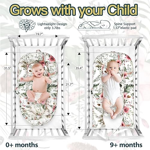 Miniatura 5 de Tumbona de bebé para recién nacido, funda para nido de bebé, nueva tumbona para 0 a 12 meses, inserto de colchón de moisés infantil suave y