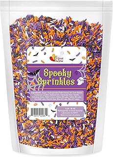 Sponsored Ad - Halloween Sprinkles - Bulk Sprinkles -16 Oz - Orange, Black, Purple and White Jimmies