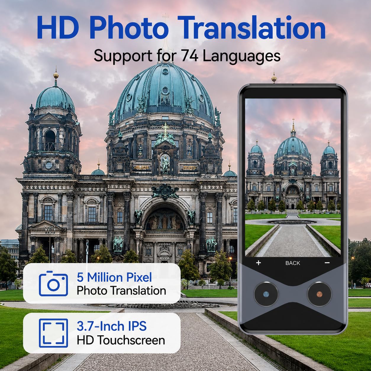 SKARA Traduttore Vocale Istantaneo AI, Oltre 150 Lingue, SIM 4G, WiFi e Offline, Traduttore con Traduzione Fotografica OCR, Traduzione di Gruppo, Dispositivo di Traduzione per Viaggi e Business