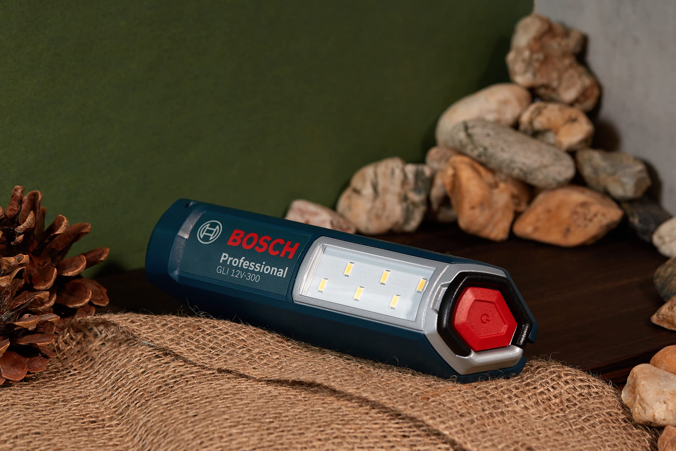 Bosch Professional 12V System Luce a LED a batteria GLI 12V-300 (300 Lumen, batterie e caricabatteria non inclusi, confezione in cartone)
