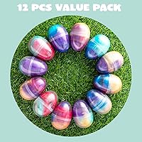 Vista 3 de Joyin 12 huevos de Pascua precargados con limo de galaxia, masilla colorida con juguetes, juguetes de lodo para aliviar el estrés para niños, caza