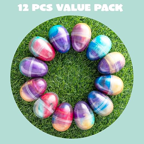 Miniatura 3 de Joyin 12 huevos de Pascua precargados con limo de galaxia, masilla colorida con accesorios surtidos, juguetes de lodos para aliviar el estrés para