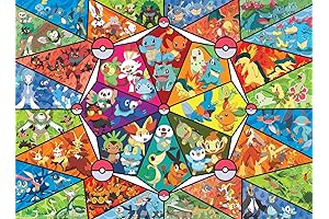 Pokémon Stained-Glass Starters Jigsaw Puzzle: An Enchanting Masterpiece for Adult Trainers