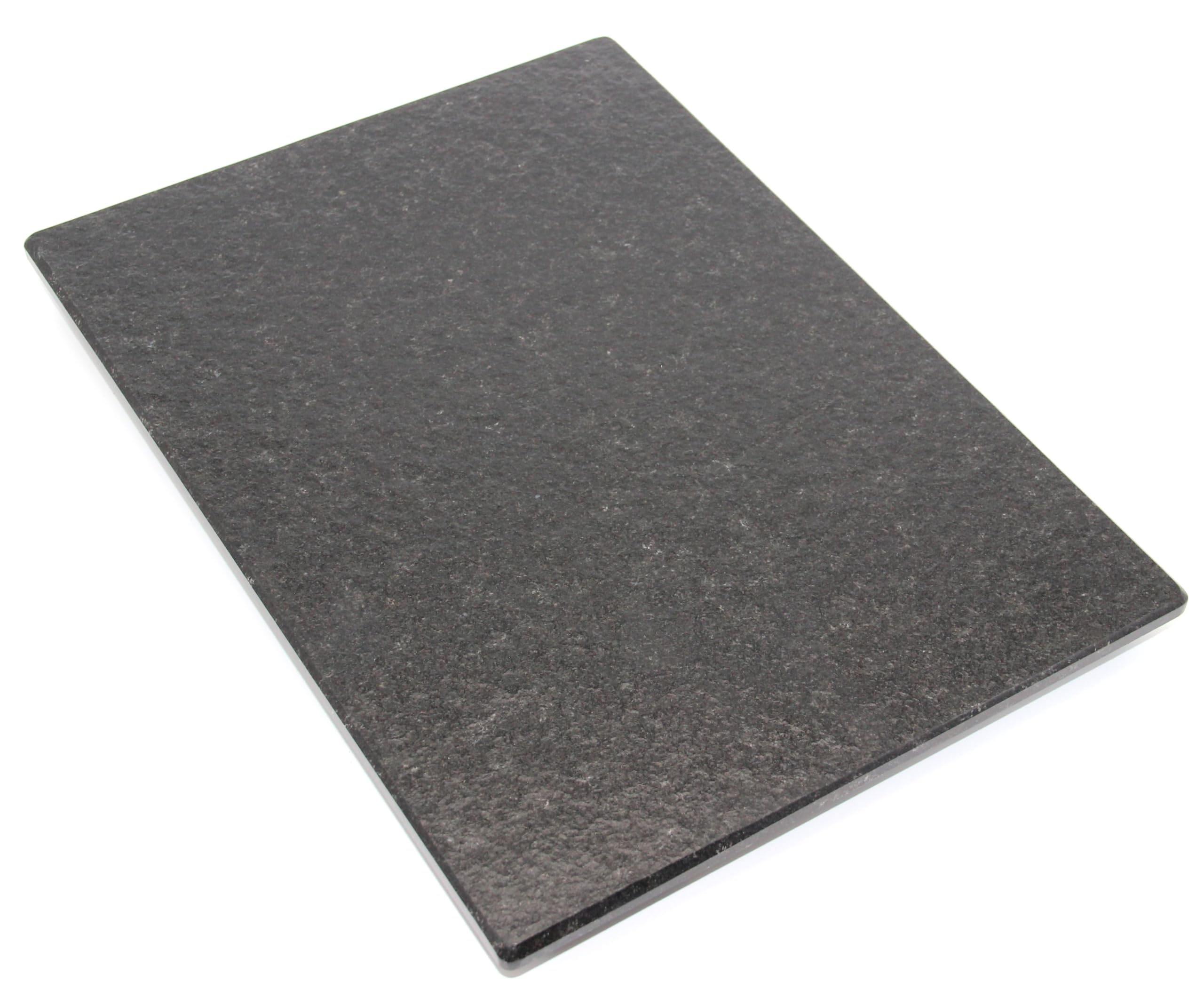Deska do krojenia z kamienia, półmisek do serwowania, deska kuchenna, płyta z kamienia, podstawka, 2 rozmiary (strukturalna Nero Assoluto, 35 l x 25 B cm)