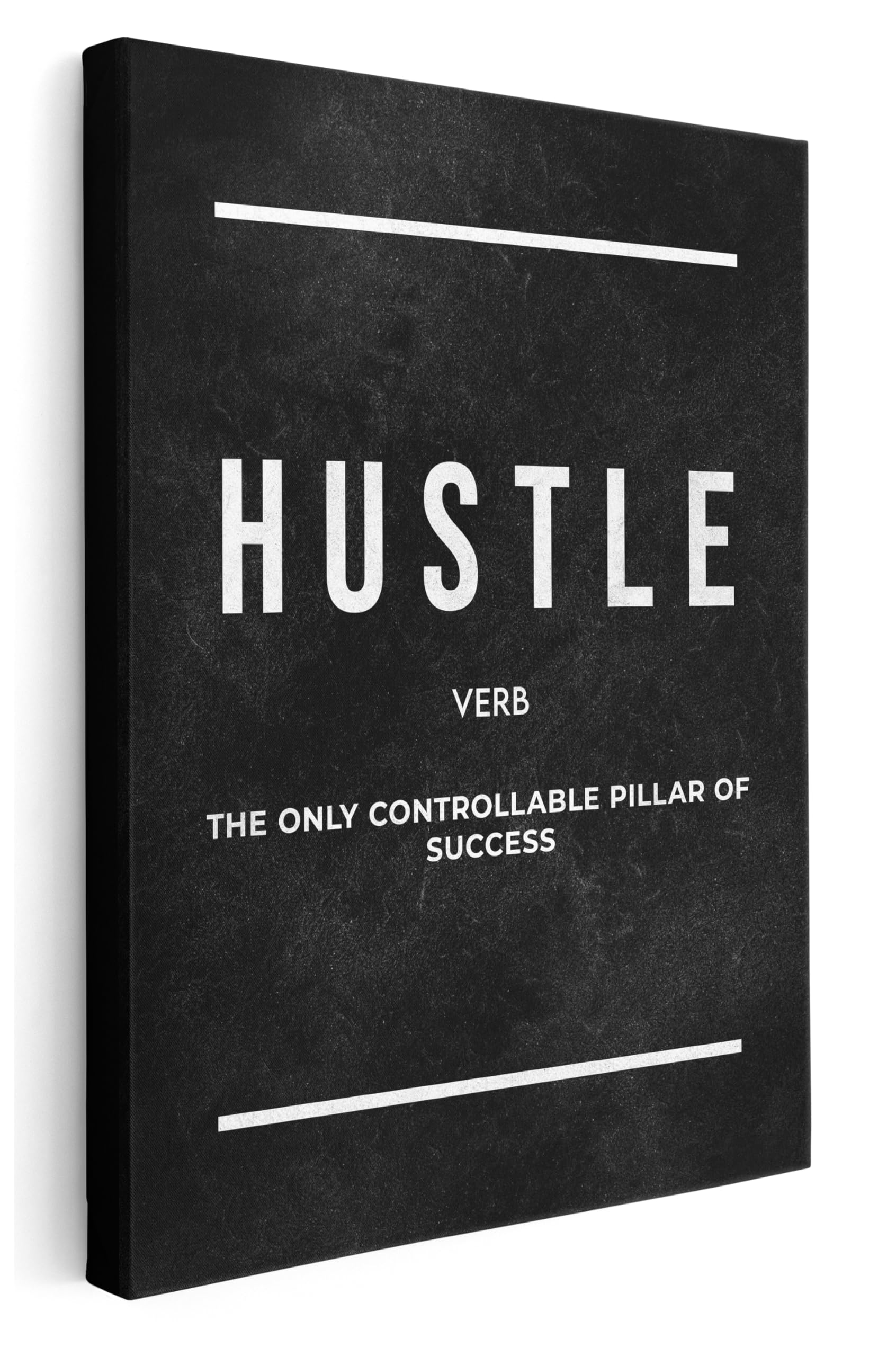 Pastello Hustle - Hustle Grind Execution Motivational Quotes Canvas Wall Art - Inspirational Wall Art Print for Living Room, Bedroom, Home Office, Gyms (31cm x 20cm / 12x8inch)