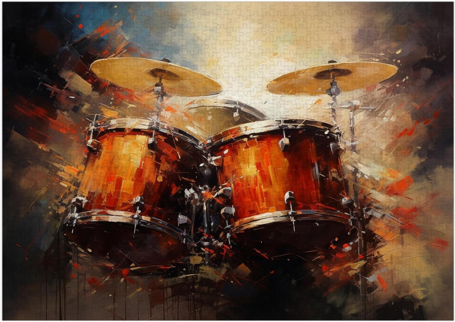 Drum Set Jigsaw Puzzle 300/500/1000 Piece (500pc (38×52cm))