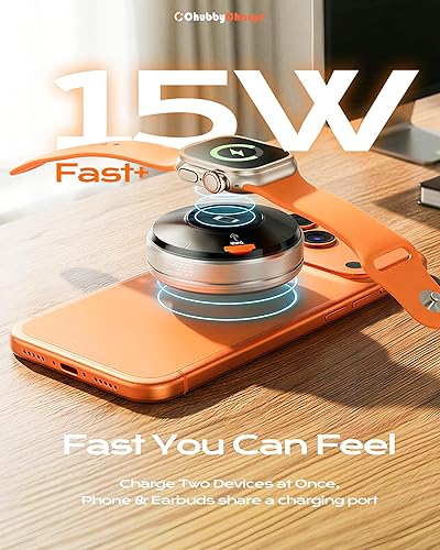 Miniatura 2 de Cargador inalámbrico magnético retráctil compacto 3 en 1 con soporte oculto, carga inalámbrica rápida para iPhone 17/16/15, Apple Watch, AirPods