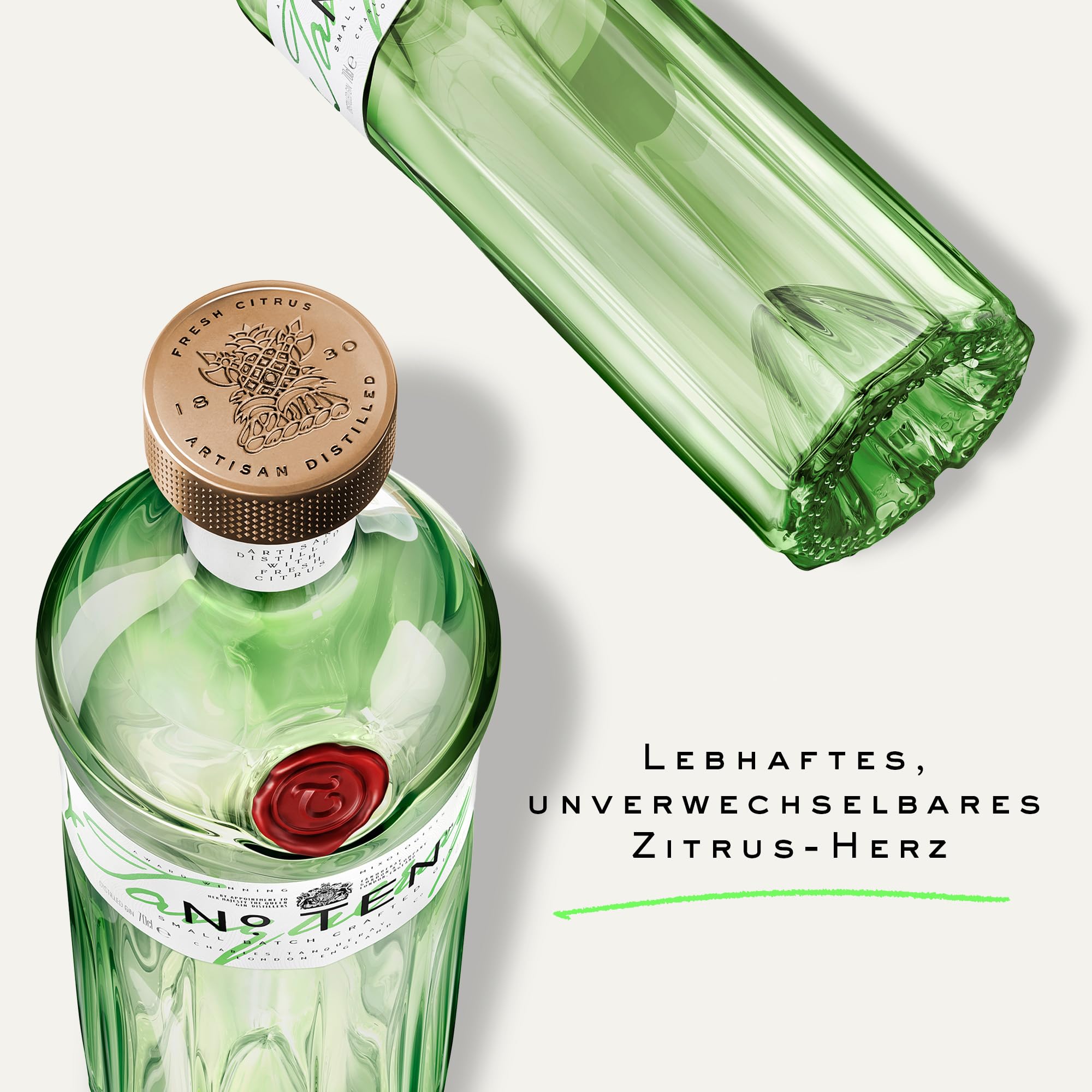 Tanqueray No. 10, Premium, Geschenk für besondere Momente, Spirituose für Gin & Tonic, Ten, 47% Vol, 700ml Einzelflasche