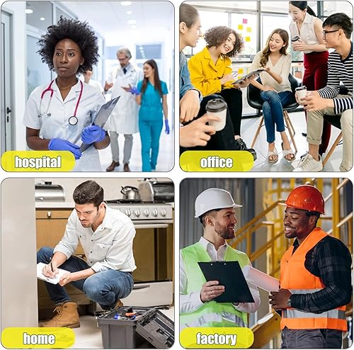 Miniatura 8 de Paquete de 2 portapapapeles magnéticos con bolígrafo adjunto, tablero de clip negro con portapapeles de tamaño carta de perfil bajo, 9 x 12.5