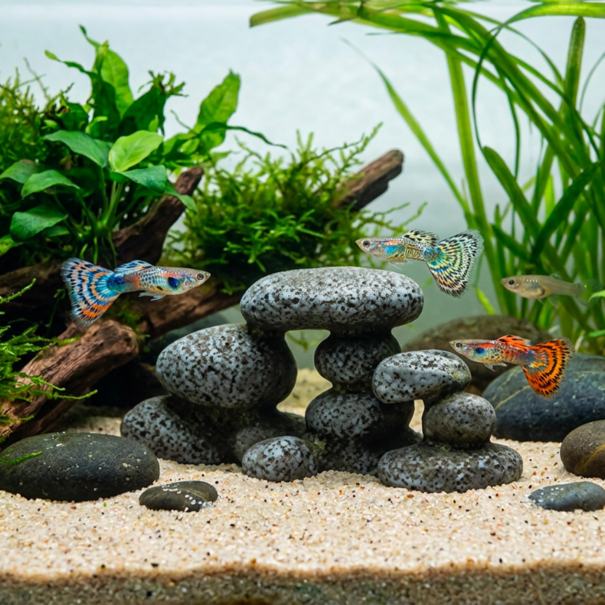 WAVE Zen Stone Rocher de Décoration pour Aquariophilie Taille M