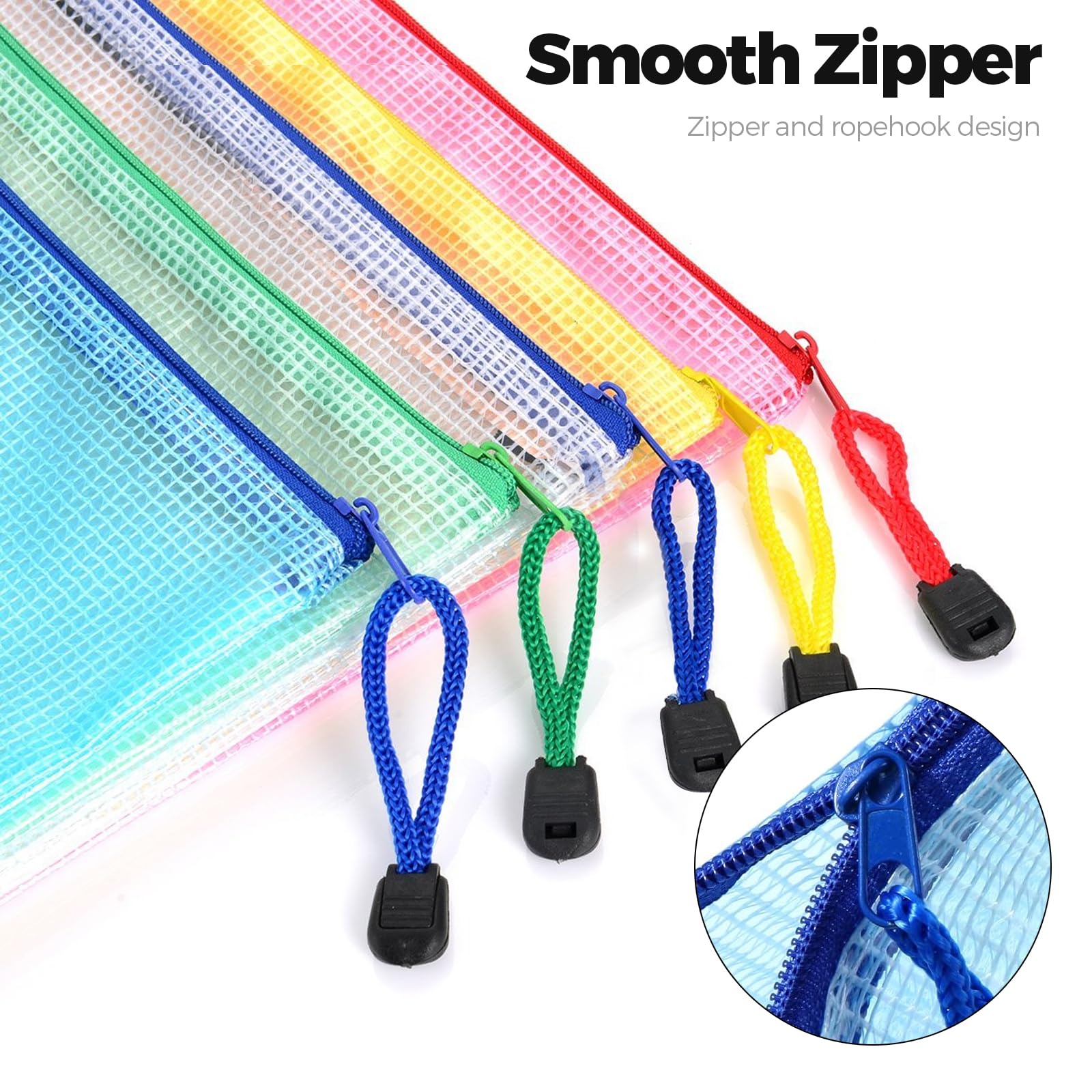 Pochette Plastique A5 15 Pièces Pochette Zippée A5 Transparentes