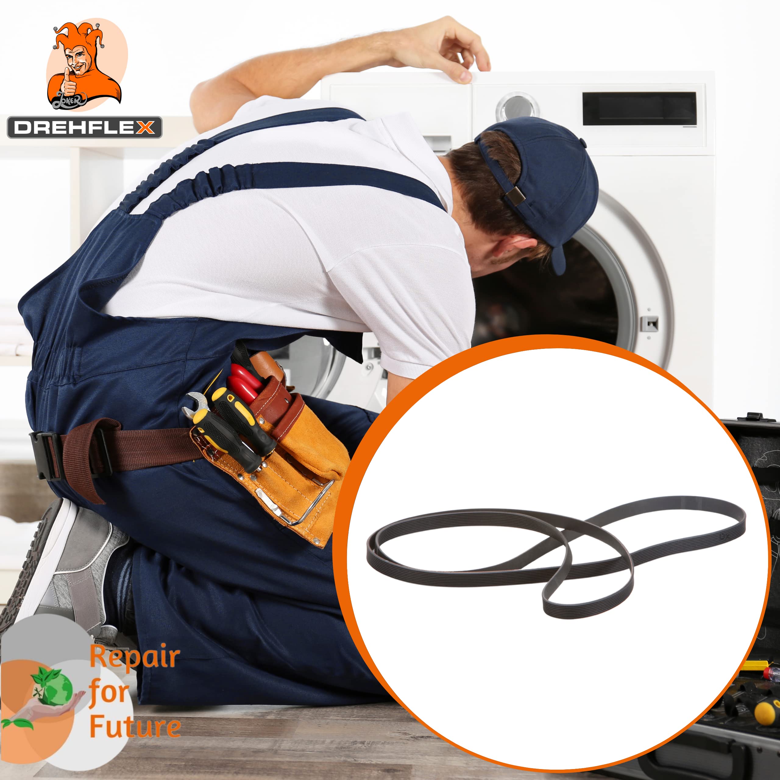 DL-pro Keilrippenriemen 1995 PH 7 Für Bosch Siemens IQ300 IQ500 IQ700